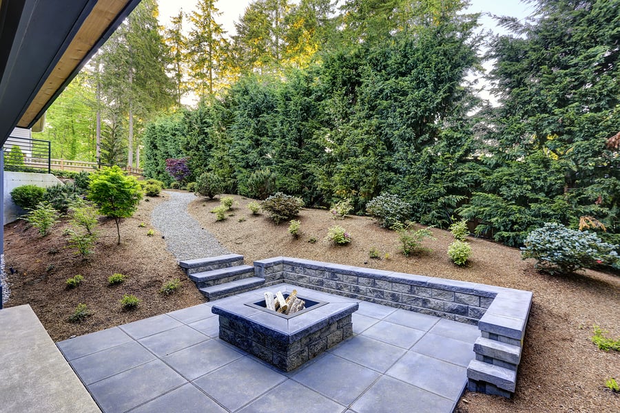 The Best Concrete Patio Ideas For Your Backyard   Bigstock New Modern Home Features A Bac 211226455 